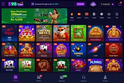 S98 Game Deshboard
