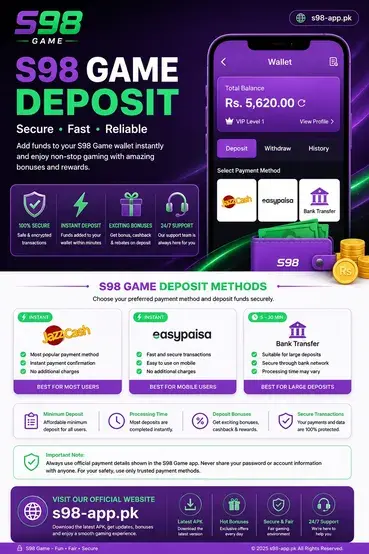 Deposit Money on S98 Game